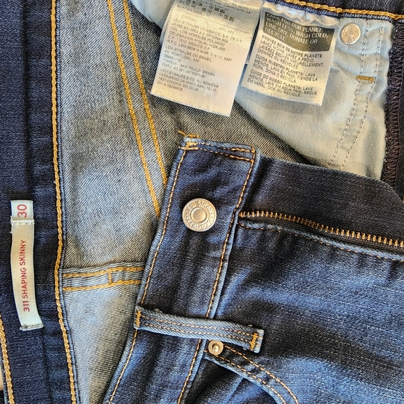 Levi's 311 Shaping Skinny Dark Blue Women's Skinny Denim Jeans Size 30 - Picture 5 of 5